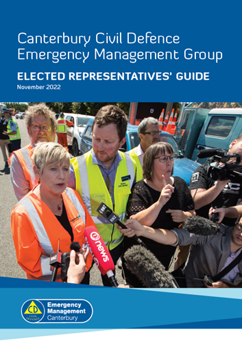 Image of the cover of the Canterbury CDEM Elected Representatives Guide 2022